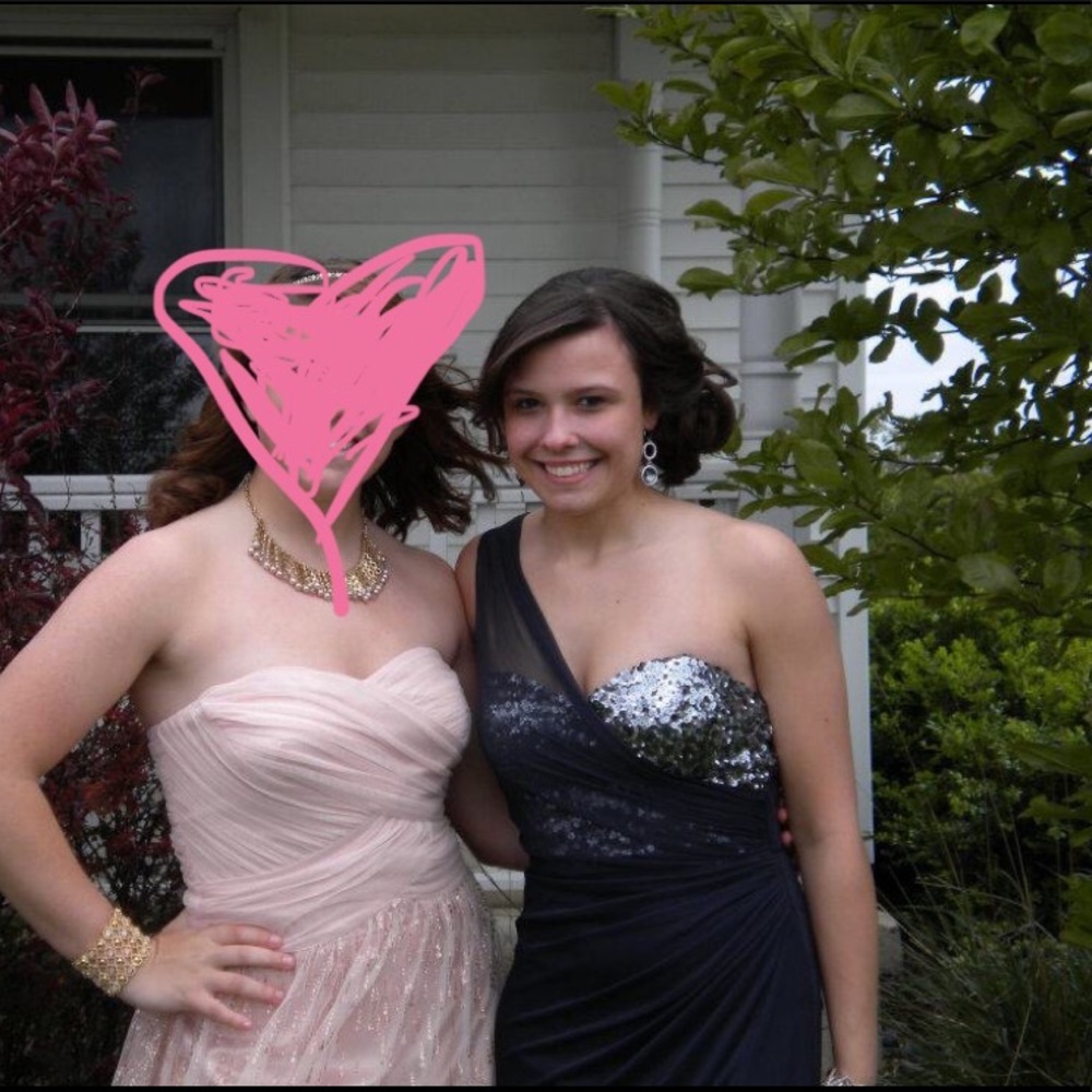 Dark Gray Sequin Prom Dress